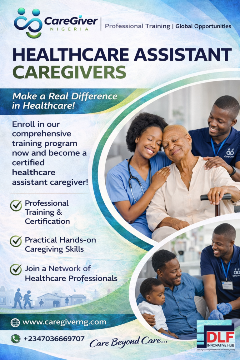 Certified Healthcare Assistant Caregivers | Courtesy CAREGIVER NIGERIA SOCIETY