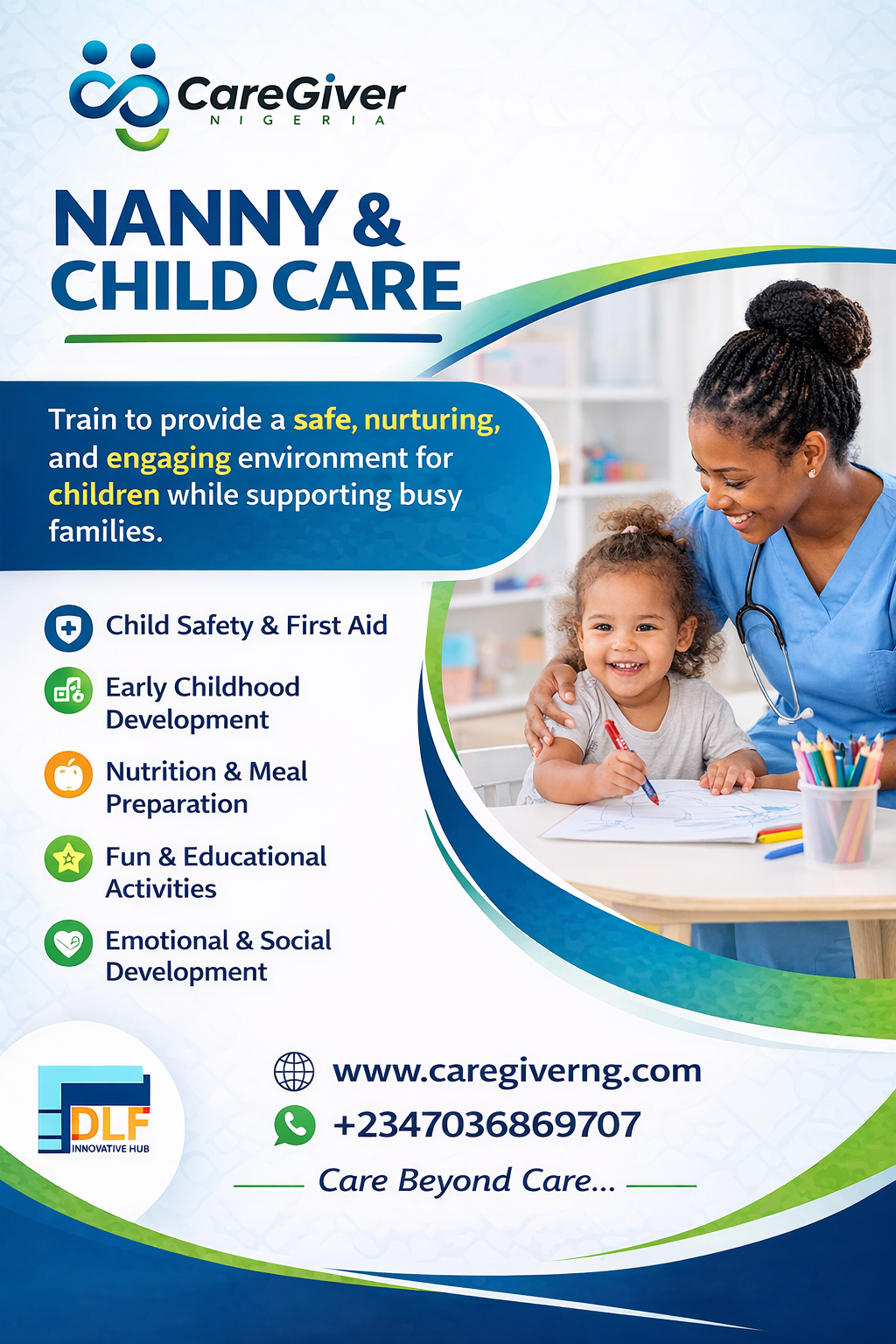 Certified Home and Children Nanny Caregiver | Courtesy of CAREGIVER NIGERIA SOCIETY